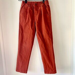 Hanna Andersson YOUTH Brick Red Skater Chino Pants Elastic waist Size 10